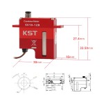 Offres Spéciales KST SV10-12B Super haute tension 14.0Kgf.cm 0.10sec/60. Aile sans noyau pour planeurs RC UAV industriels